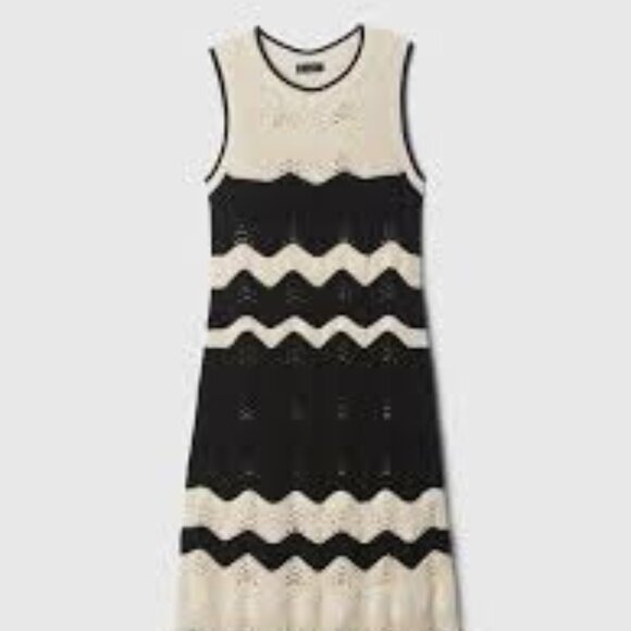 NWT GAP Crochet Style Chevron Midi Dress - Size XL - Picture 2 of 5